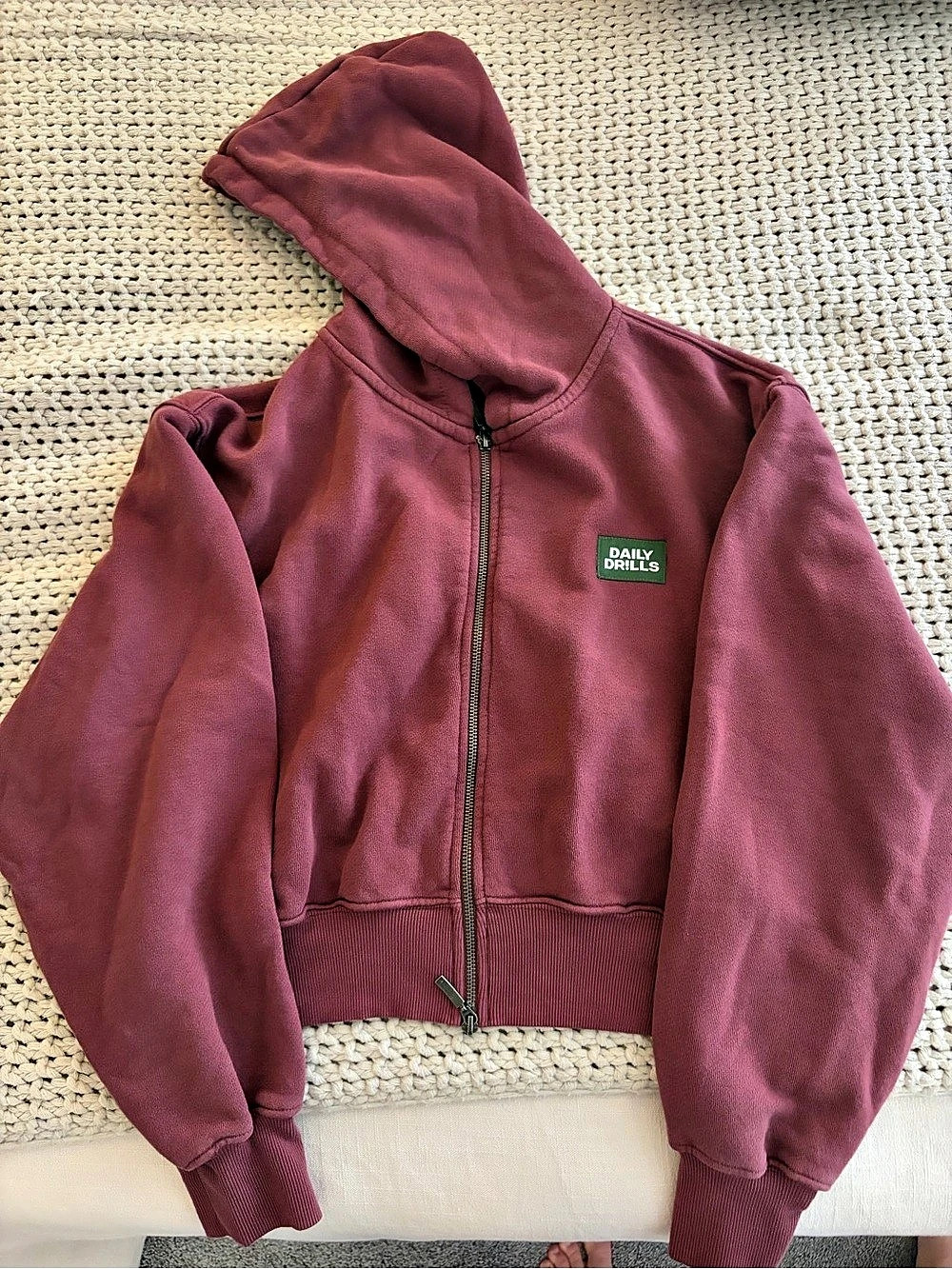 Daily Drills Maroon Zip-Up Jacket